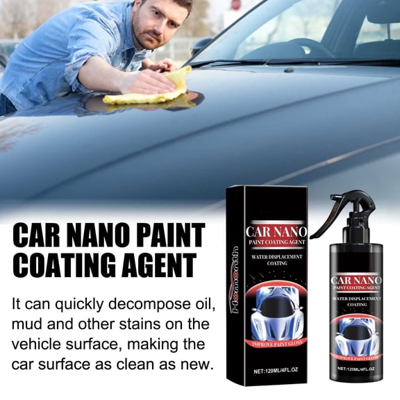 Upgraded Car Spray Paint Maintenance Decontamination Blackening And Brightening Car Coating Coating Spray And Brightening Car Paint Coat 120ml E