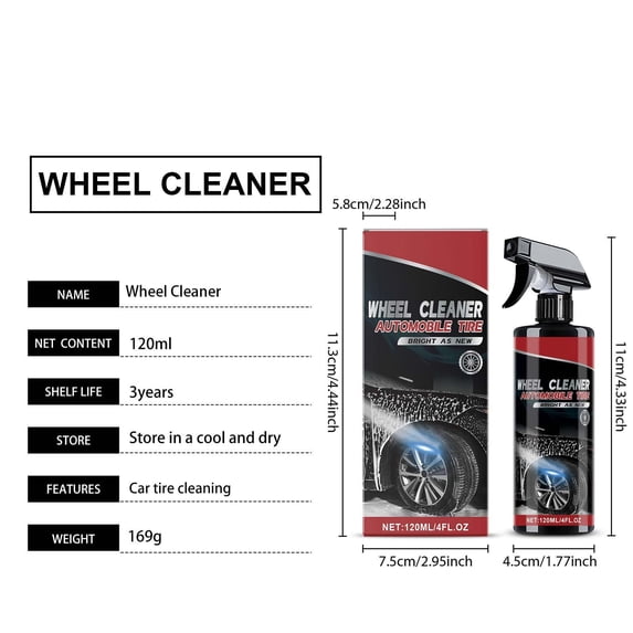 Upgraded Car Tire Polish Cleaner Car Tire Cleaner Degreaser Polish Retreader 120ml E