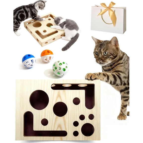 Upgraded Cat Nail File Scratch Enrichment Box 2026, Cat Scratch Puzzle Enrichment Box, Scratch & File Function,Sandpaper Inside for Indoor Cats Scratching