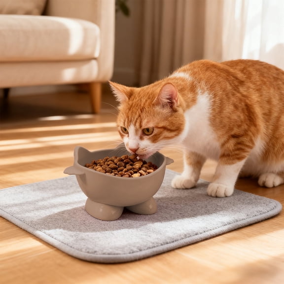 Upgraded Cats Food Bowl Large Capacity Pet Food Bowl Cute Drinking Bowl For Cats To Protects The Neck R