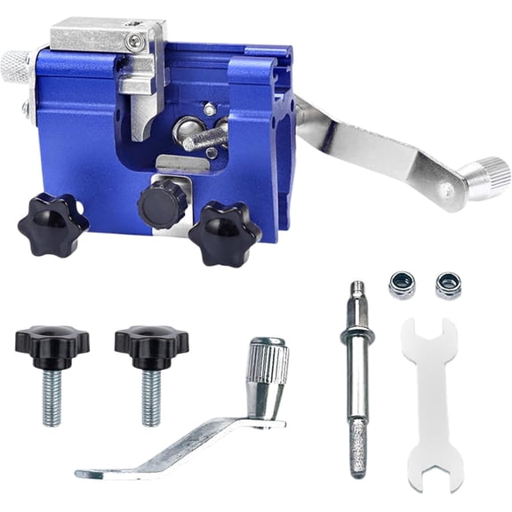 Upgraded Chainsaw Sharpener: Portable Hand Crank Sharpener Tool, Chain Saw Sharpening Jig Keep Chain Saw Sharp, for Chain Saws Electric Saws, for Chain Sharpening (Blue)