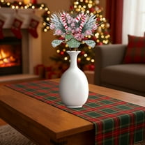 Upgraded Christmas Candy Cane Picks, Peppermint Christmas Tree Branches, Wreath Ornaments, Vase Filler Sticks for Xmas DIY Craft Party C