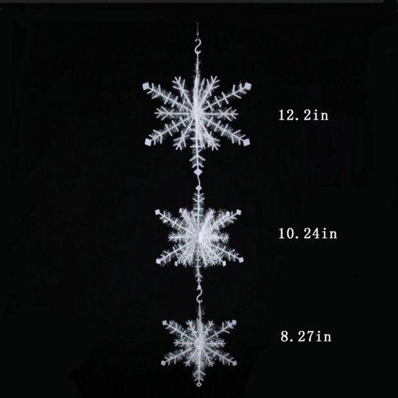 Upgraded Christmas Snowflake Pendant Snowflake String Decoration Christmas Tree Decoration Pendant Christmas Snowflake Christmas Decoration