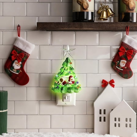 Upgraded Christmas Tree Night Light Night Lights Plug Into Wall Christmas Gifts Cute Night Light For Kids Plug In Nightlight Rotatable For Christmas Decorations Party