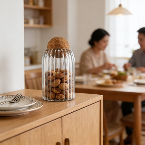 Upgraded Classic Storage Display Sealed Jar Kitchen Miscellaneous Grain Storage Jar Coffee Transparent Glass Product Storage Jar P