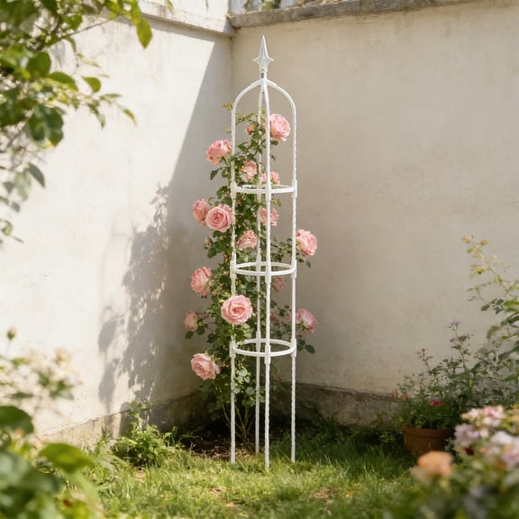 Upgraded Climbing Vines Flower Trellises Fiberglass Plants Climbing Bracket Outdoor Courtyard Balcony Climbing Flower Rack Can Be Assembled With Increased Height H