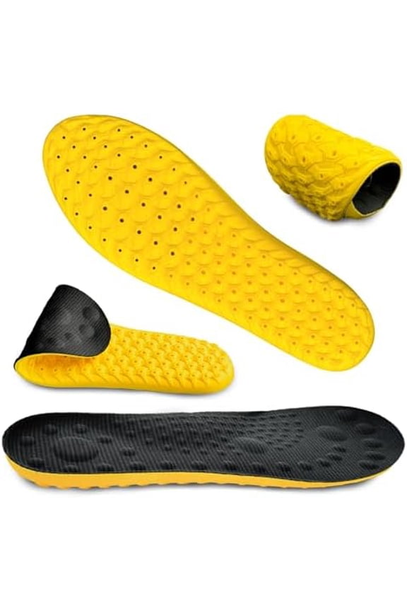 Upgraded Cloudsole Insoles for Men and Women, Best Replacement Shoe Inserts, Sports Shoe Insoles, Providing Great Shock Absorption and Cushioning for Feet Relief (Yellow, Men: US 8-11) Yellow Men: US