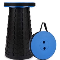 Upgraded Collapsible Stool, 400lbs Max Weight, Lightweight But Sturdy, Portable Retractable Folding Telescoping Foldable Camping Stool for Adults Outdoor Fishing Hiking Travel BBQ(Blue)