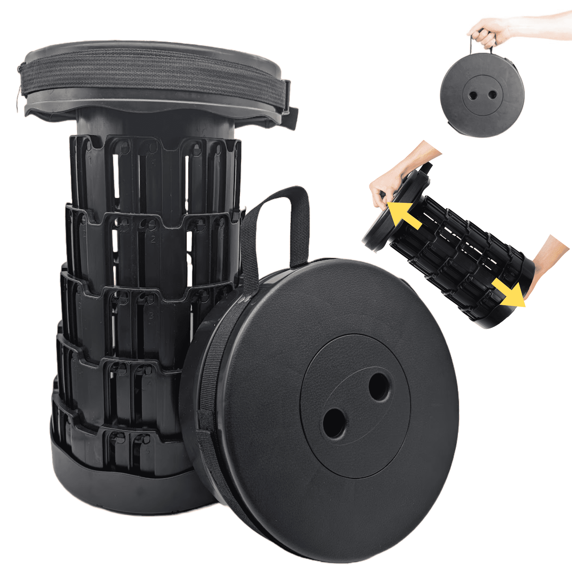 Upgraded Collapsible Stool | Heavy Duty Portable Retractable Stool ...