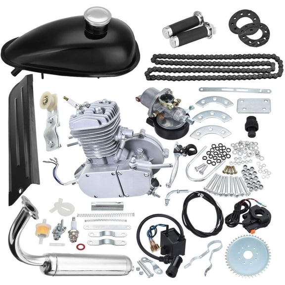 Upgraded Complete 2-Stroke 80cc Motorized Bike Bicycle Cycle Petrol Gas Motor Engine Kit