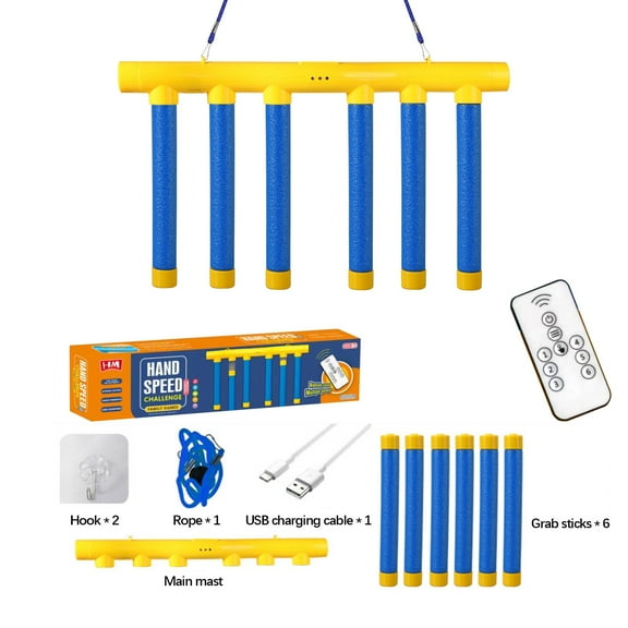 Upgraded Concentration Stick Machine - Interactive Multi-Mode Challenges, Enhanced Coordination and Reaction Skills,Safe High-Quality Construction,Customizable Difficulty for All Ages(Blue)