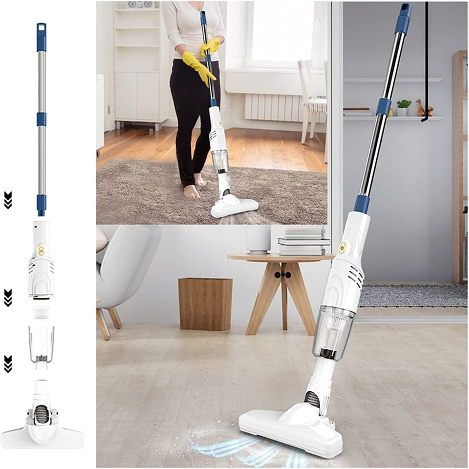 Upgraded Cordless Vacuum Rechargeable Vacuum Cleaner Run 30 Smart Home