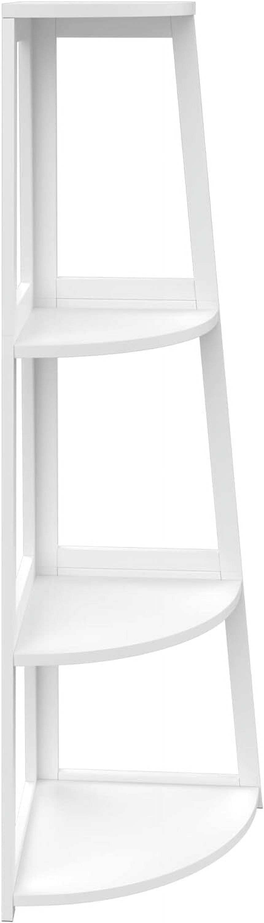 Upgraded Corner Shelf, 47.24 Inch Tall Bamboo Corner Bookshelf Stand, 4