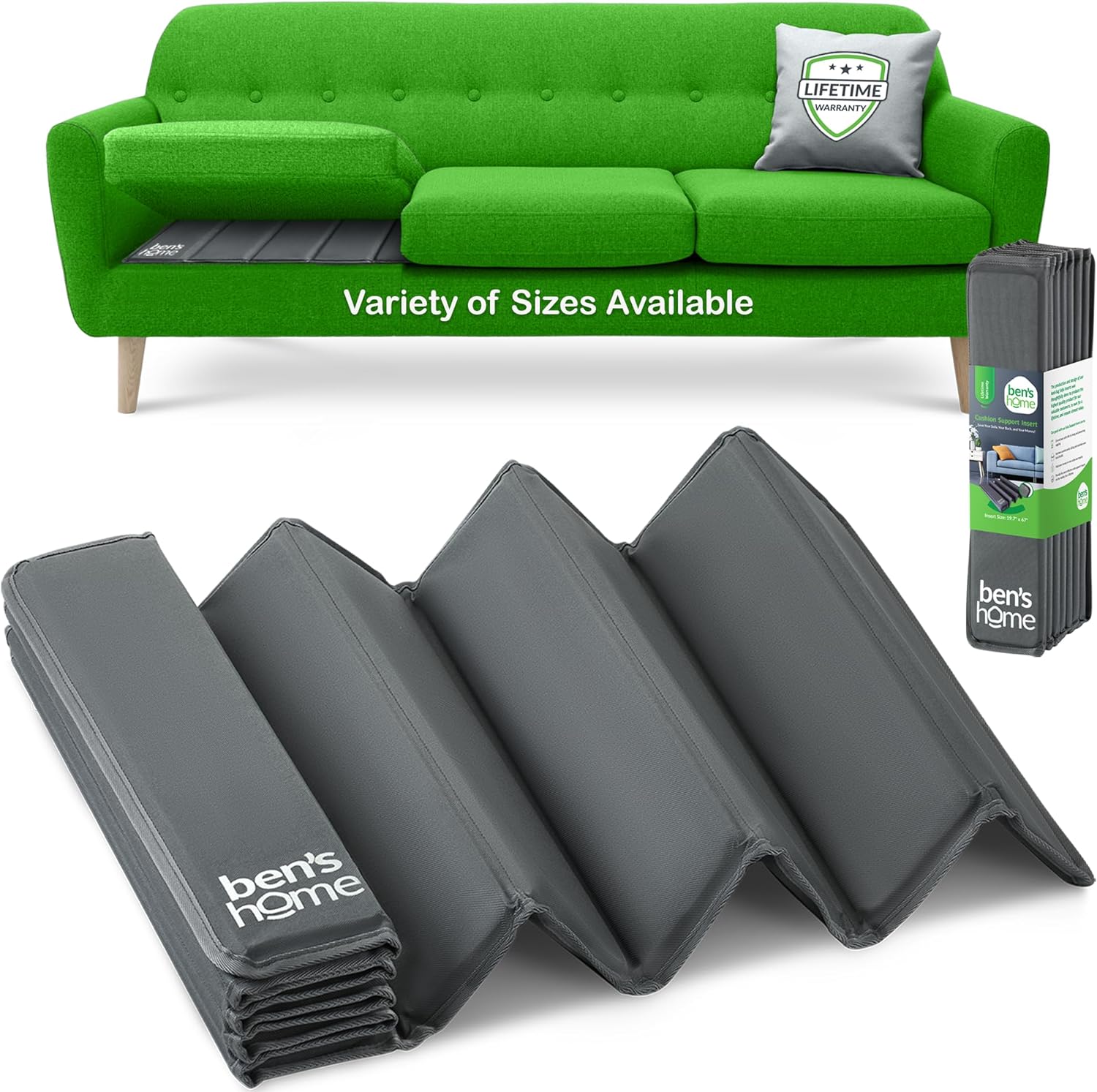 Upgraded Couch Cushion Support [19.7X5867"] Sofas Cushion Support
