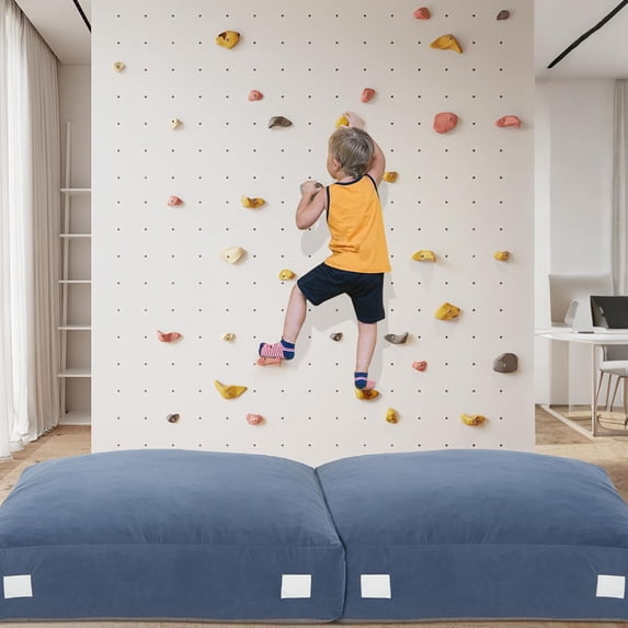 Upgraded Crash Pad for Kids Sensory with Handle,Sensory Pad,Soft Foam Blocks with Washable Cover, Sensory Mat for Autistic Children, Toddlers, Gymnastics & Therapy(3FT x 4FT)
