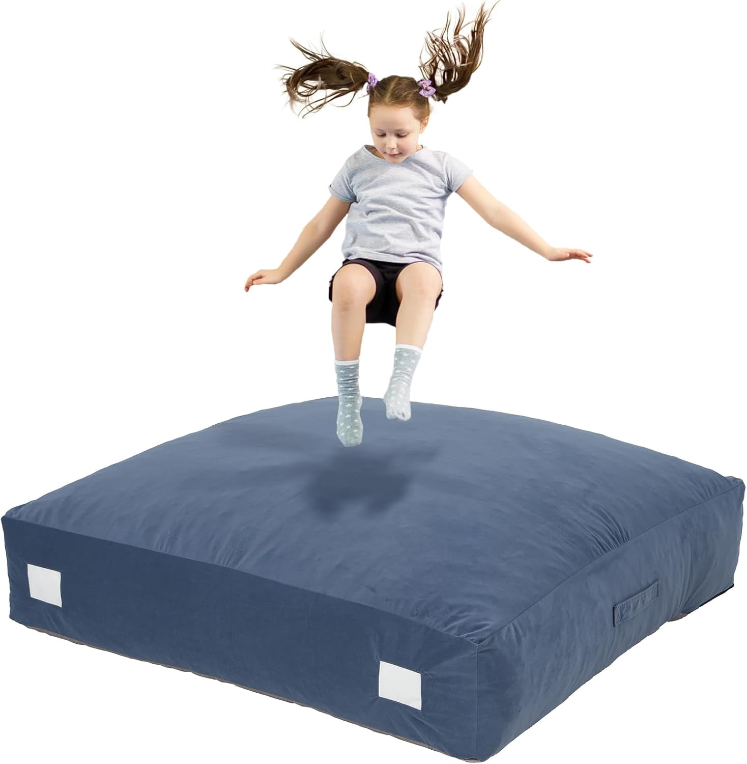Upgraded Crash Pad for Kids Sensory with Handle，Sensory Pad，Soft Foam Blocks with Washable Cover, Sensory Mat for Autistic Children, Toddlers, Gymnastics & Therapy(4FT x 4FT)