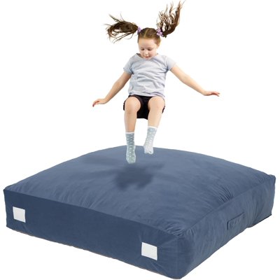 Upgraded Crash Pad for Kids Sensory with Handle，Sensory Pad，Soft Foam Blocks with Washable Cover, Sensory Mat for Autistic Children, Toddlers, Gymnastics & Therapy(4FT x 4FT)