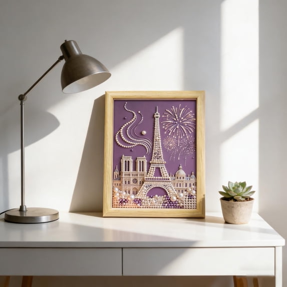Upgraded DIY Beaded Art Kit - Castle Pearl Painting O
