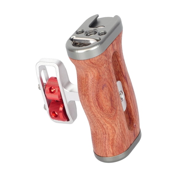 Upgraded DSLR Camera Cage Side Handle for Camera Wooden Hand Grip 1/4inch Screw Cold Shoe Photography Accessories
