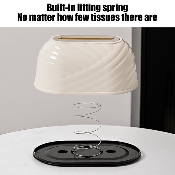 Upgraded Decorative Tissue Box Desktop Tissue Box Kitchen Living Room Tea Table Multifunctional Tissue Box Desktop Decoration With Spring Tissue Box V