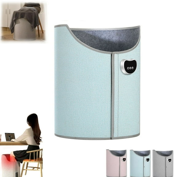 Upgraded Under Desk Leg Warmer, Foldable Small Heater for Office Under Desk Quiet with Blanket,360°Surround Heating Panel, 8 Heat Levels & Timer,for Office & Home, Portable Adjustment Silent