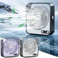 thumbnail image 1 of Upgraded Desktop Fan with LED Display, USB‑C Rechargeable Portable Table Fan, Quiet Cooling for Home Office Dorm, 7.60"x7.24"x2.36" White, 1 of 9