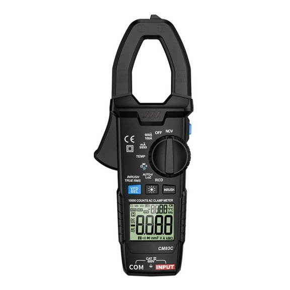 Upgraded Digital Multimeter Clamp Meter Auto Ohmmeter 10000 Counts AC/for Voltage AC Current Capacitance Resist