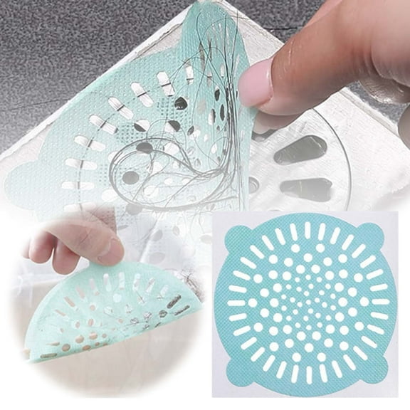 Upgraded Disposable Self Floor Drain Stickers Shower Catcher Grid for Kitchen Bathroom Bathtub 10PCS, 3.933.93 inch, Green