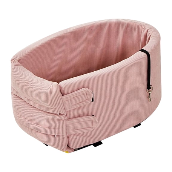Upgraded Dog Car Seats for Small Dogs – Safety Booster Seat with Patent Buckles, Adjustable Leash, for Travel, Cars, SUV, Pickup – Pet Carseat for Puppy & Cat Pink