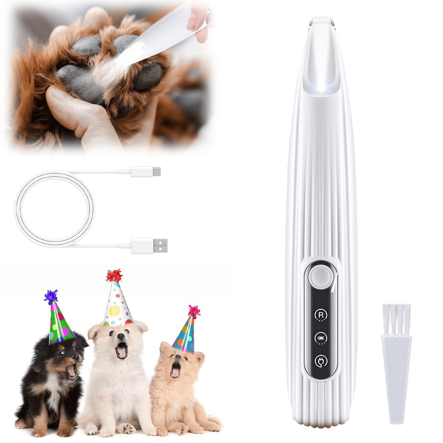 Docreld Upgraded Dog Trimmer,Pet Hair Trimmer with Led Light, Smart ...