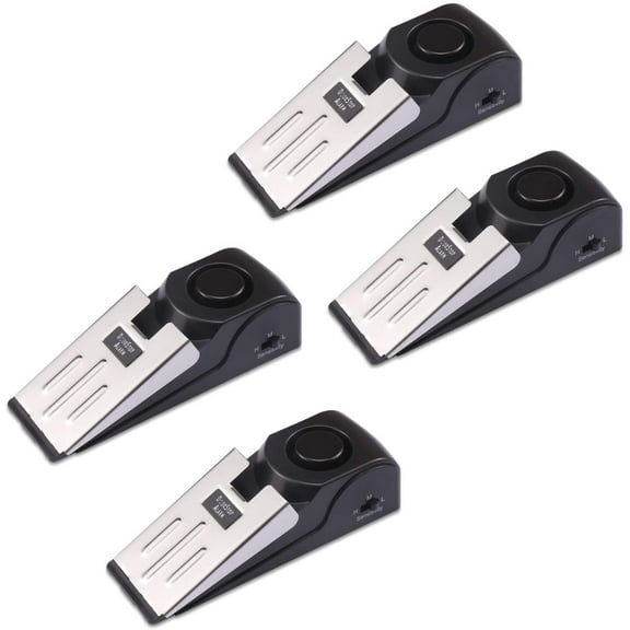 TiokMc Door Stopper Security Alarm – Portable 120dB Loud Door Alert, Dual Function Door Stop & Alarm for Home, Apartment, Hotel, Travel, 2 Pack