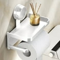 thumbnail image 1 of Upgraded Double Layer Suction Cup Paper Rack Toilet Paper Box Paper Towel Rack Storage Rack Paper Drawer Storage Rack O, 1 of 6