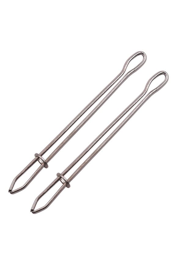 Upgraded Drawstring Threader Tool Kit, Metal Rope Insertion Clips with Secure Latch, Easy Sewing Hooks for Replacing Strings in Hoodies Pants Sweatpants Jackets Shorts (2PC Stainless Steel Threaders)