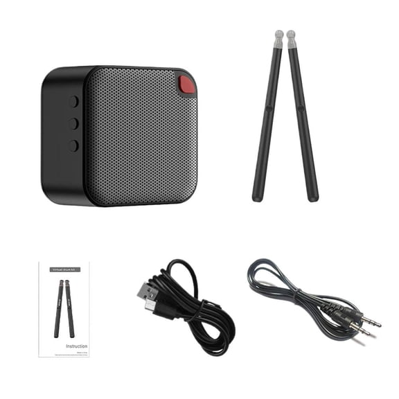 Upgraded Drumsticks with Speaker, Virtual Electronic Drum Set, Electric Drumsticks Drum Set, 3D Motion Sensing RGB, Electronic DrumSet & Pedals & Bluetooth Adapter & 8 Sounds