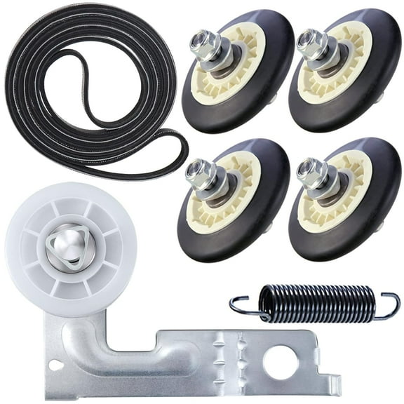 Upgraded Dryer Repair Kit Compatible with LG & Kenmore Dryers  Includes 4581EL2002C Drum Roller, 4400EL2001A Dryer Belt, 4561EL3002A Idler Pulley & Spring (Figures 6 & 7 Fit Models)
