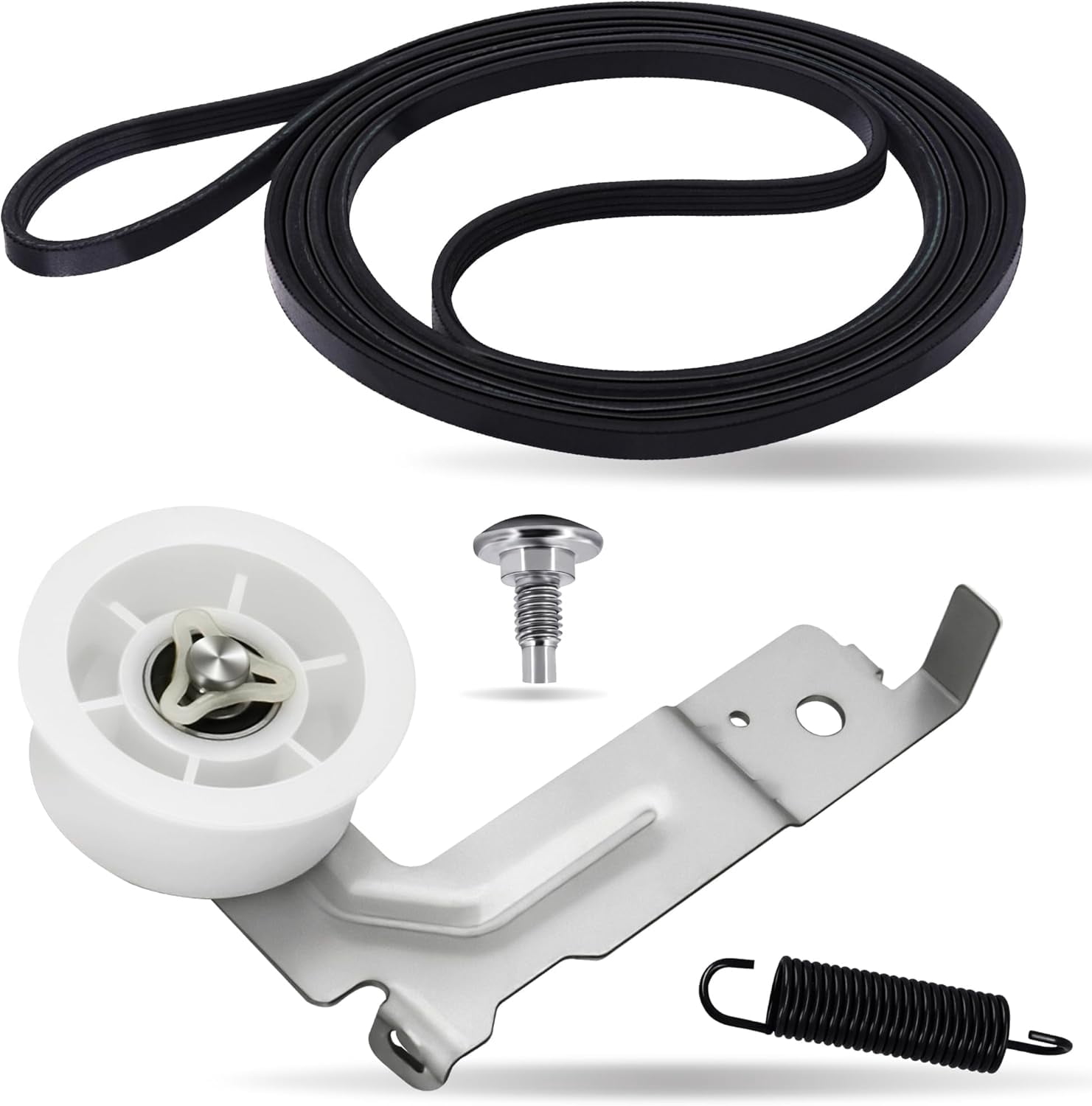 Upgraded Dryer Repair Kit, Includes DC93-00634A Idler Pulley, 6602-001655 Dryer Belt, DC61-01215B Tension Spring, Compatible with Samsung DV330AEB/XAA DV331AER/XAA DV350AEP/XAA DV350AER/XAA DV350AEW/