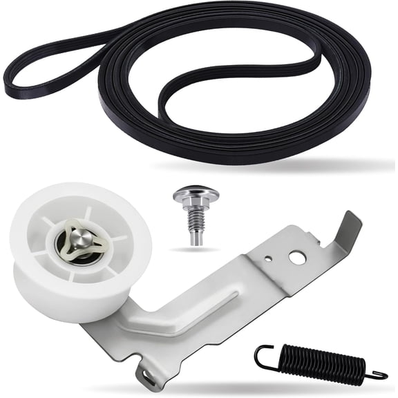 Upgraded Dryer Repair Kit, Includes DC93-00634A Idler Pulley, 6602-001655 Dryer Belt, DC61-01215B Tension Spring, Compatible with Samsung DV330AEB/XAA DV331AER/XAA DV350AEP/XAA DV350AER/XAA DV350AEW/
