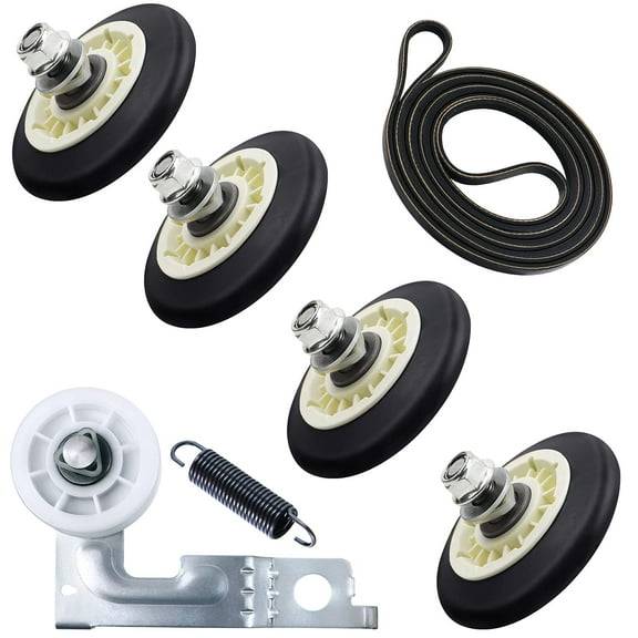 Upgraded Dryer Repair Kit dryer roller kit for LG Kenmore Dryers Includes 4581EL2002C Dryer Drum Roller Assembly 4400EL2001A Dryer Belt and 4561EL3002A Dryer Idler Pulley