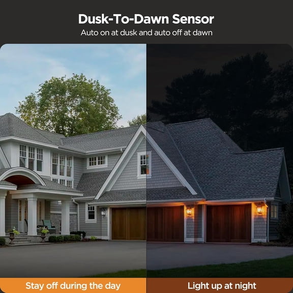 Upgraded Dusk to Dawn LED Flame Light Bulbs Outdoor, 4 Modes Flickering Light Bulbs with Upside Down Effect, E26 Fire Bulb for Halloween Christmas Party Patio Porch Home Indoor Decorations, 2