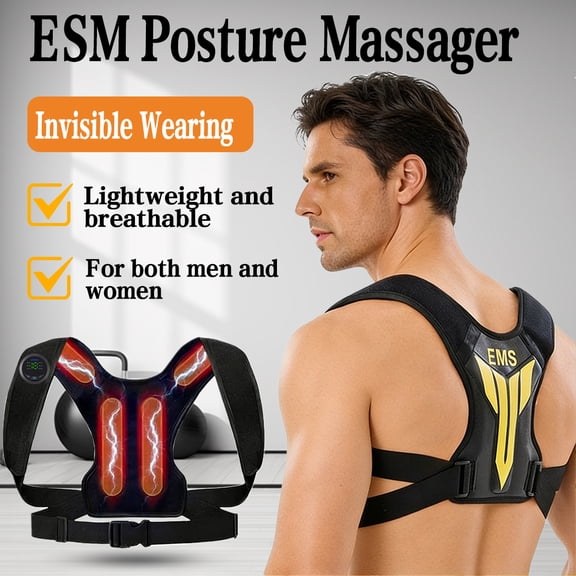 EMS back massager, back muscle massage, wearable, suitable for people with neck and back discomfort