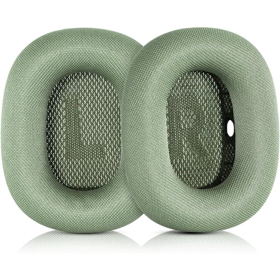Upgraded Ear Cushions for Apple AirPods Max Headphones, Mesh Fabric Replacement Ear Pads Cover with Memory Foam and Magnet,Closer to The Original(Green)