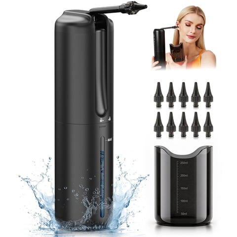 VIISHARE Electric Ear Wax Removal Cleaner Tools Kit, Safe Waterproof Earwax Irrigation Flushing System with 10 Reusable Replacement Nozzles