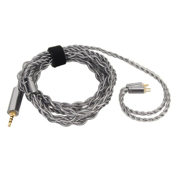 Upgraded Earphone Cable 49 Core Single Crystal Copper Silver Plated 4 Strands Hand Knitting Earphone Wire for BQEYZ Rime 2.5mm/0.10in
