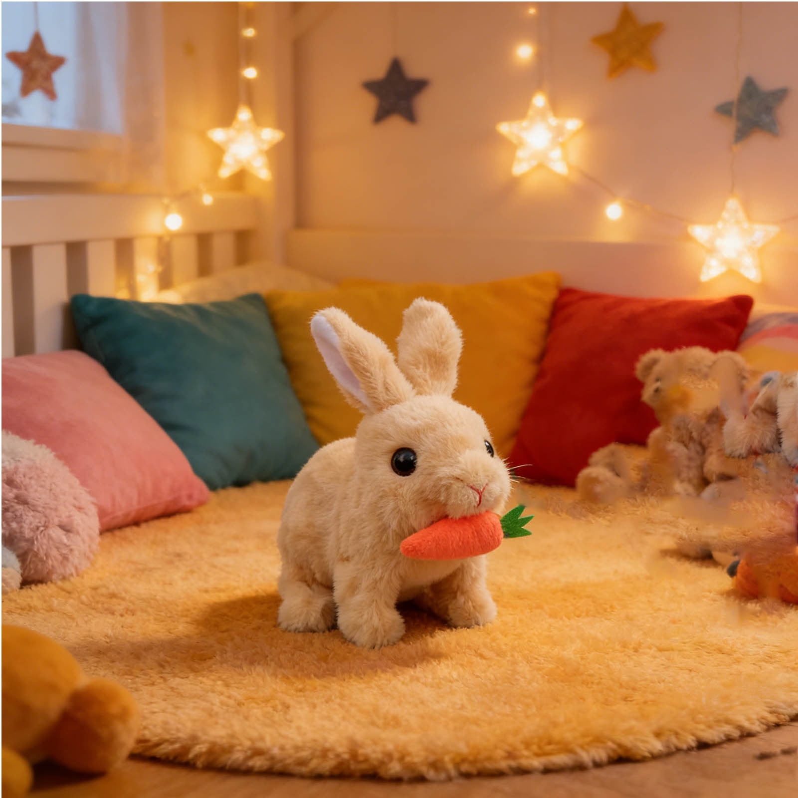 Upgraded Easter Bunny Toy Interactive Hopping Electronic Pet Bunny Toy ...