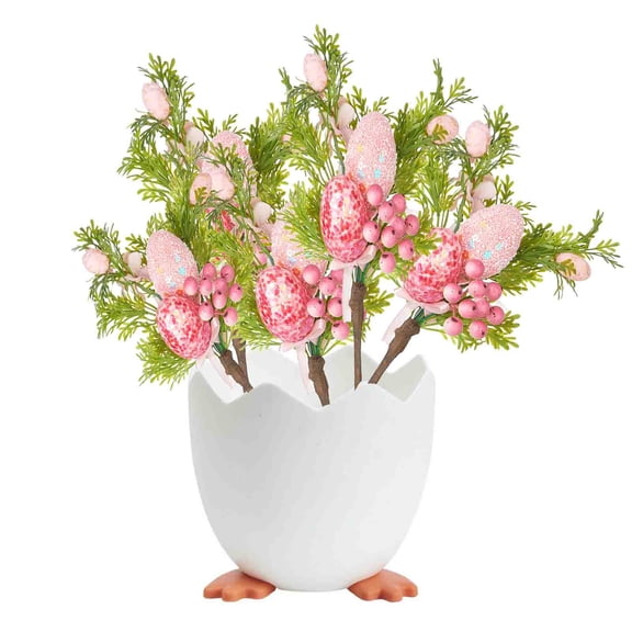 Upgraded Easter Eggs Vase Eggs Storage Desktop Ornament Dining Table Large Capacity Shelf H