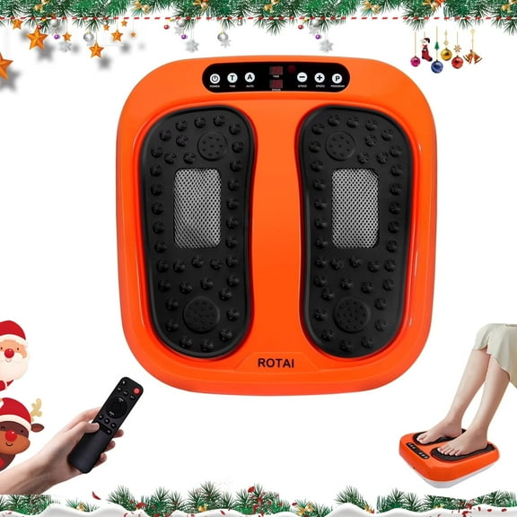 BEF Upgraded Electric Foot Massager Machine, 5 Auto Modes 20 Levels Speed, Remote Control, Deep Kneading Therapy by BEF, Orange