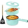 Upgraded Electric Steamer with NonStick Sauté Pan Your 2L Portable