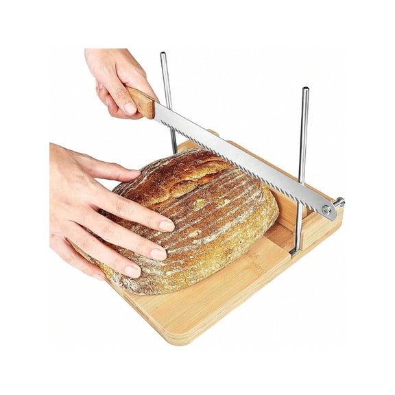 Upgraded Enlarge Size Bread Slicer Homemade Bread/Upgraded Bread Knife Adjustable To 8 Different Thickness Sourdough Cakes, Sandwich, Toasts - Kitchen Gadget