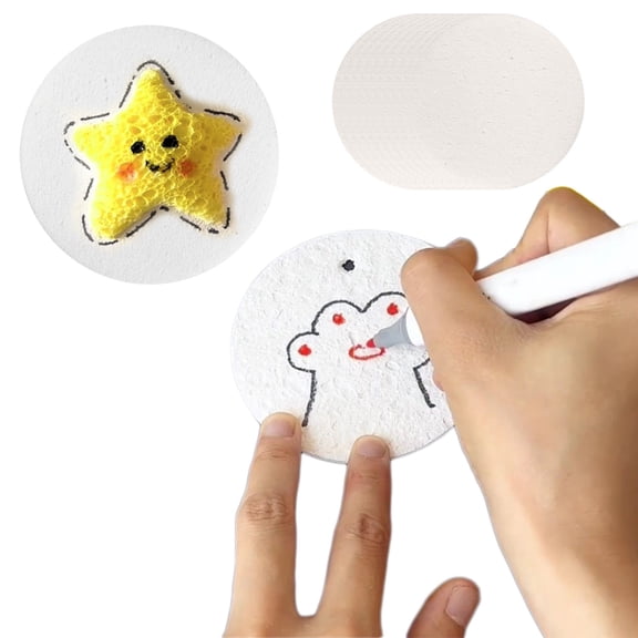 Upgraded Expanding Cellulose Sponge Crafts For Kids 3PCS Cut Cartoons Shapes 0.1cm To 1cm Texture Art Water Activated DIY Sensory Toys For Toddlers I