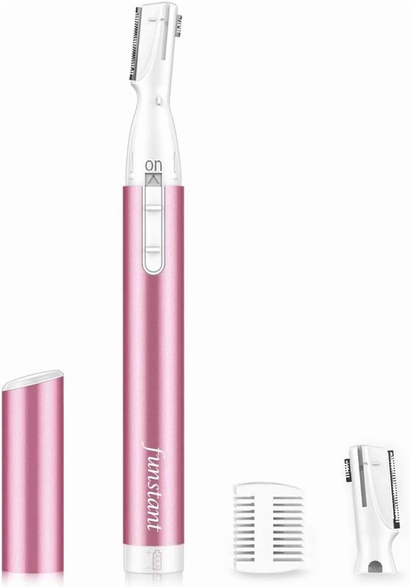 Upgraded Eyebrow Trimmer, Precision Electric Eyebrow Razor for Women,Facial Hair Remover with Comb No Pulling Sensation Painless for Face Chin Neck, Upper-Lip, Peach-Fuzz